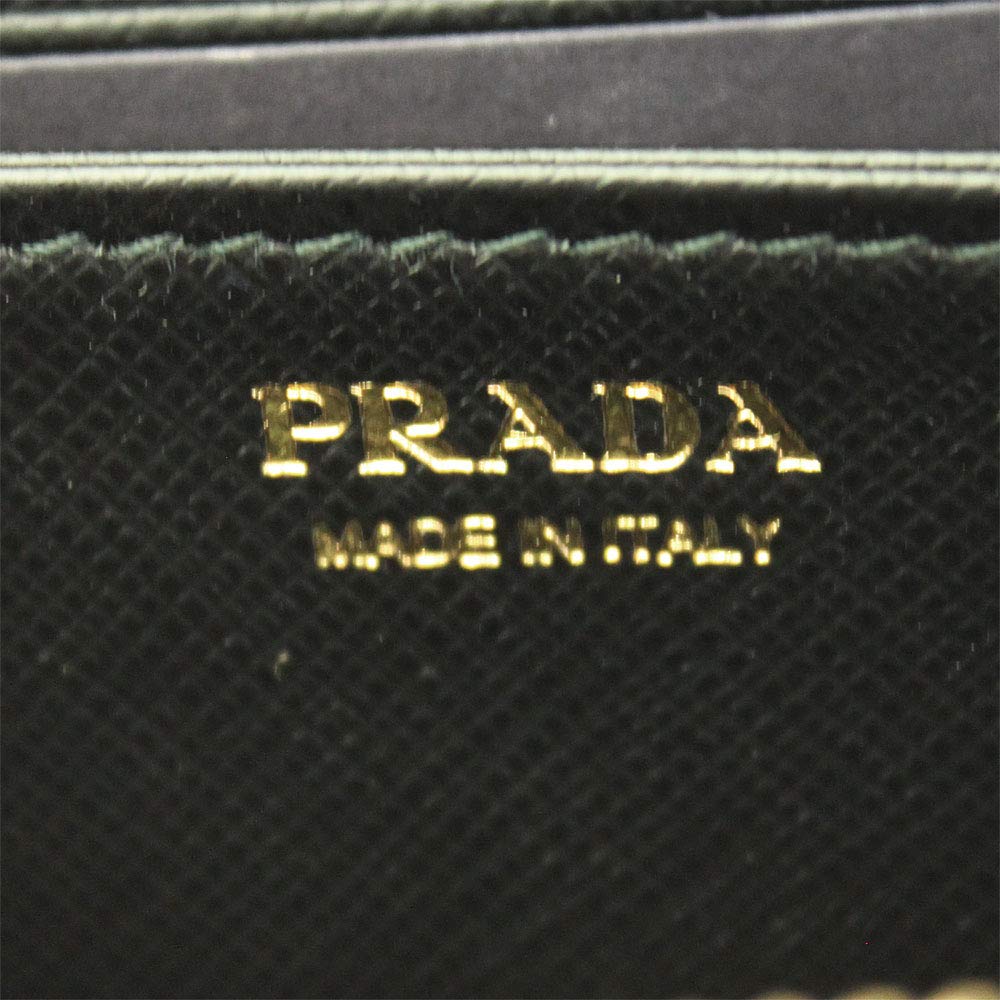 Amazon.com: Prada Black Leather W/metal logos Coin case
